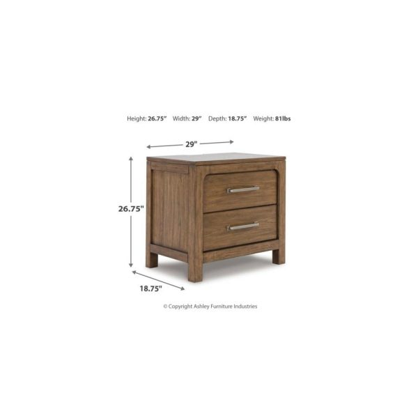 Casual 2-Drawer Nightstand With Usb Ports  |  Nightstands Bedroom Nightstands