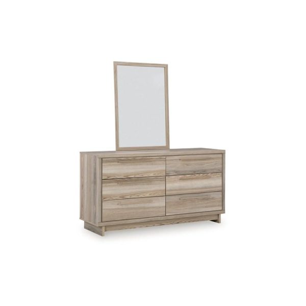 Casual 6-Drawer Dresser With Landscape Mirror  |  Mirrored Dressers Bedroom Mirrored Dressers