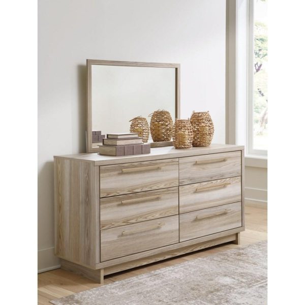 Casual 6-Drawer Dresser With Landscape Mirror  |  Mirrored Dressers Bedroom Mirrored Dressers