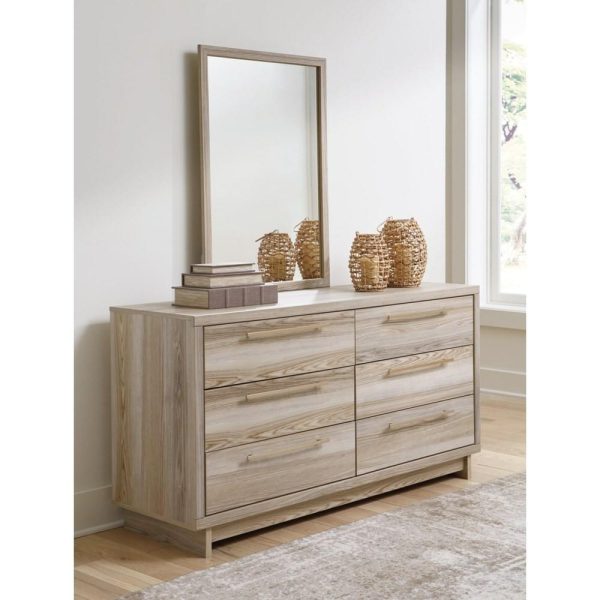 Casual 6-Drawer Dresser With Landscape Mirror  |  Mirrored Dressers Bedroom Mirrored Dressers