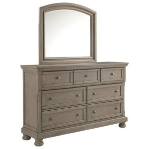 Casual 7-Drawer Dresser And Mirror Set  |  Mirrored Dressers Bedroom Mirrored Dressers