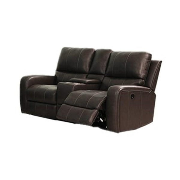 Casual Console Loveseat With Dual Recliners And Cup Holders  |  Reclining Loveseats Living Room Reclining Loveseats