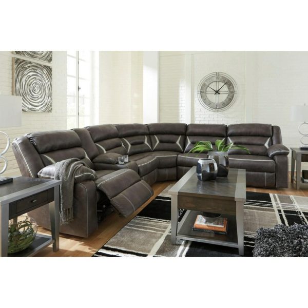 Casual Contemporary Power Reclining Sectional  |  Sectional Sofas Living Room Sectional Sofas