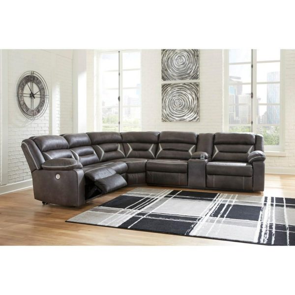 Casual Contemporary Power Reclining Sectional  |  Sectional Sofas Living Room Sectional Sofas