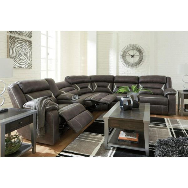 Casual Contemporary Power Reclining Sectional  |  Sectional Sofas Living Room Sectional Sofas