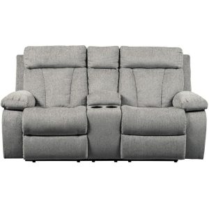 Casual Double Reclining Love Seat With Console  |  Reclining Loveseats Living Room Reclining Loveseats