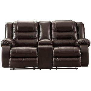 Casual Double Reclining Loveseat With Storage Console  |  Sofas Living Room Sofas