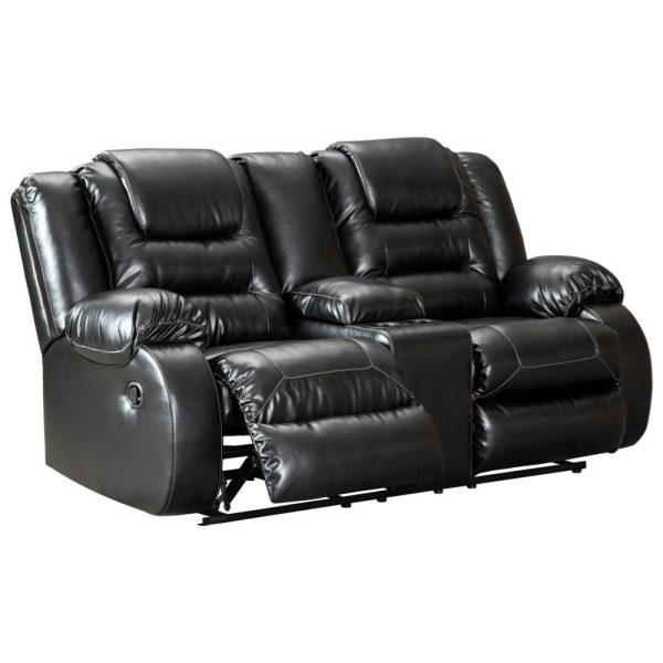 Casual Double Reclining Loveseat With Storage Console  |  Sofas Living Room Sofas