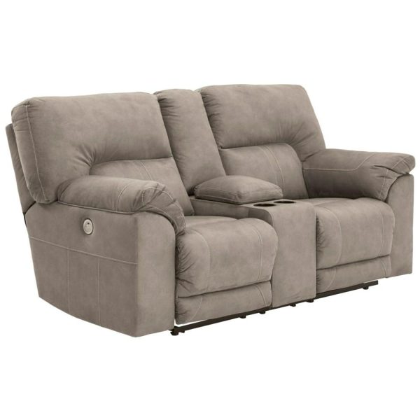 Casual Double Reclining Power Loveseat With Console And Usb Port  |  Reclining Loveseats Living Room Reclining Loveseats