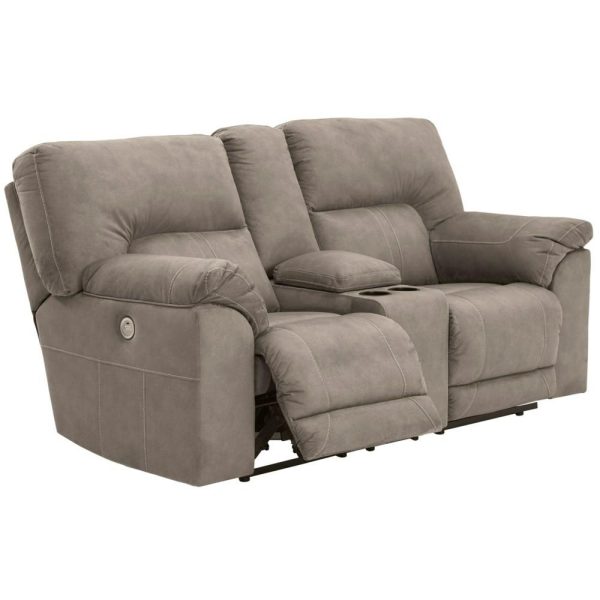 Casual Double Reclining Power Loveseat With Console And Usb Port  |  Reclining Loveseats Living Room Reclining Loveseats