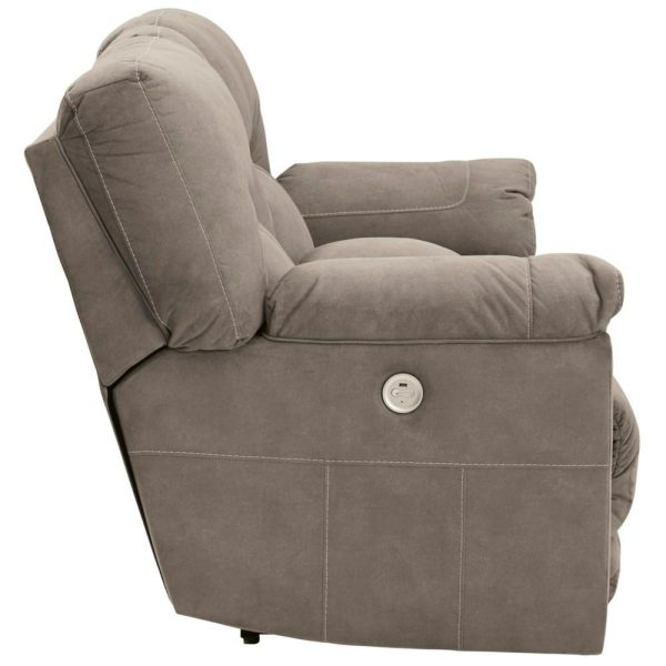 Casual Double Reclining Power Loveseat With Console And Usb Port  |  Reclining Loveseats Living Room Reclining Loveseats