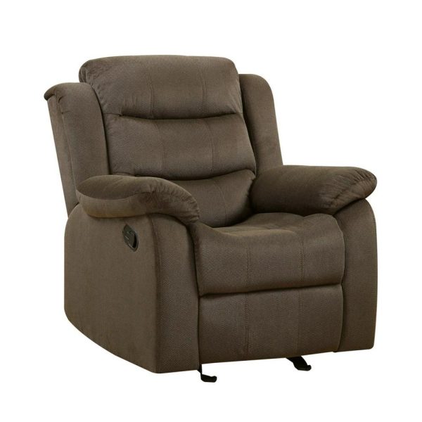 Casual Glider Recliner With Pillow Arms  |  Recliners Living Room Recliners