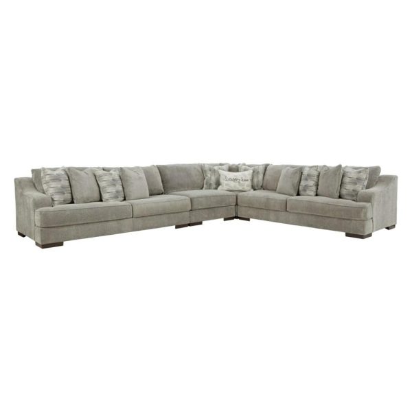 Casual Gray Sectional Sofa With 5 Seats  |  Sofas Living Room Sectional Sofas