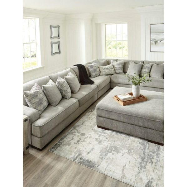 Casual Gray Sectional Sofa With 5 Seats  |  Sofas Living Room Sectional Sofas