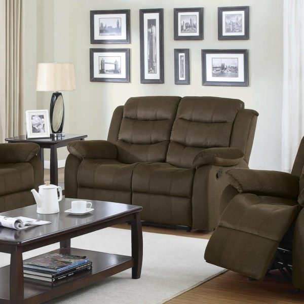 Casual Motion Loveseat With Pillow Arms  |  Reclining Loveseats Living Room Reclining Loveseats