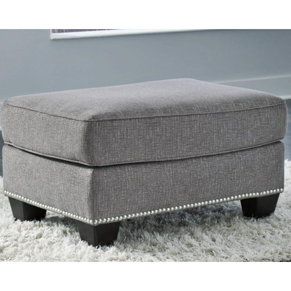 Casual Ottoman With Nailhead Trim  |  Ottomans Living Room Ottomans