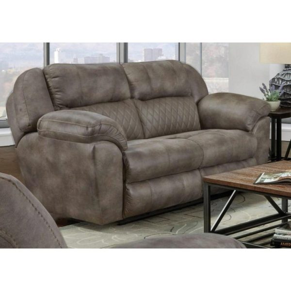 Casual Power Lay Flat Gliding Loveseat With Power Headrest And Dual Heat & Massage  |  Reclining Loveseats Living Room Reclining Loveseats