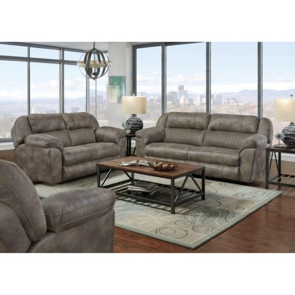 Casual Power Lay Flat Gliding Loveseat With Power Headrest And Dual Heat & Massage  |  Reclining Loveseats Living Room Reclining Loveseats