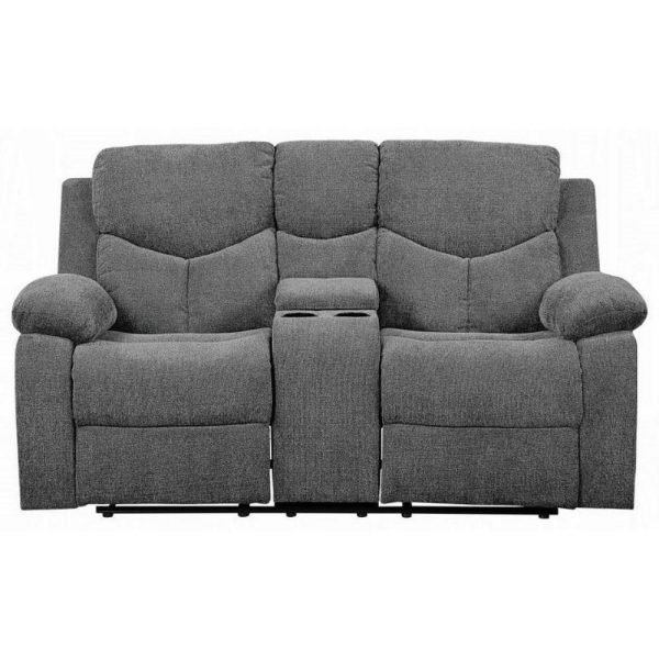 Casual Reclining Loveseat With Console  |  Reclining Loveseats Living Room Reclining Loveseats