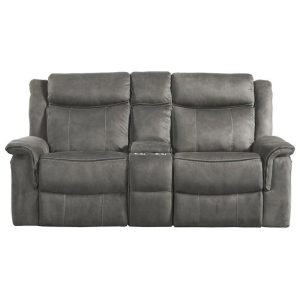 Casual Reclining Loveseat With Cupholder Storage Console  |  Reclining Loveseats Living Room Reclining Loveseats