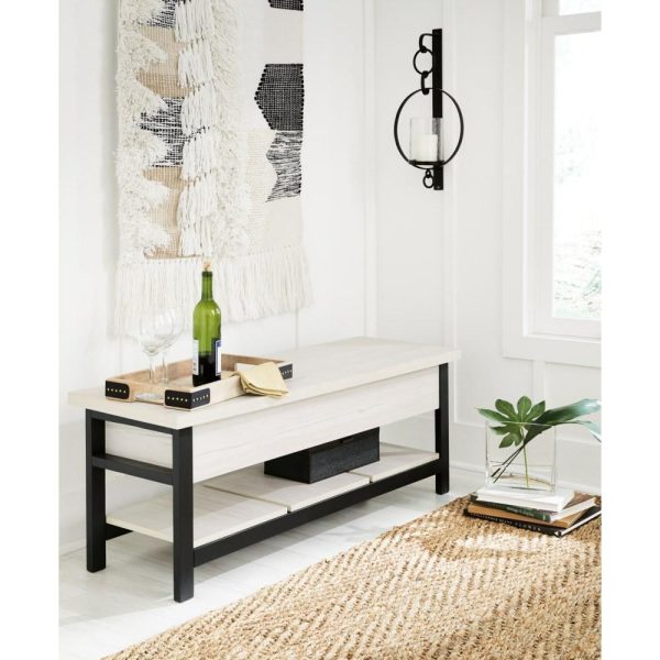 Casual Two-Tone Storage Bench  |  Benches Benches Benches