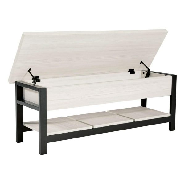 Casual Two-Tone Storage Bench  |  Benches Benches Benches