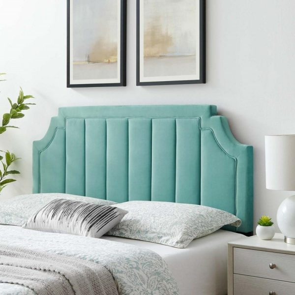 Channel Tufted Performance Velvet King/California King Headboard  |  Headboards Bedroom Headboards