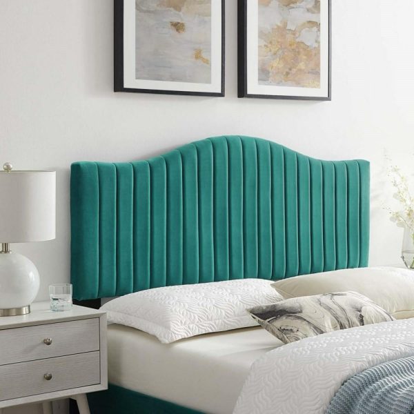 Channel Tufted Performance Velvet King/California King Headboard  |  Headboards Bedroom Headboards