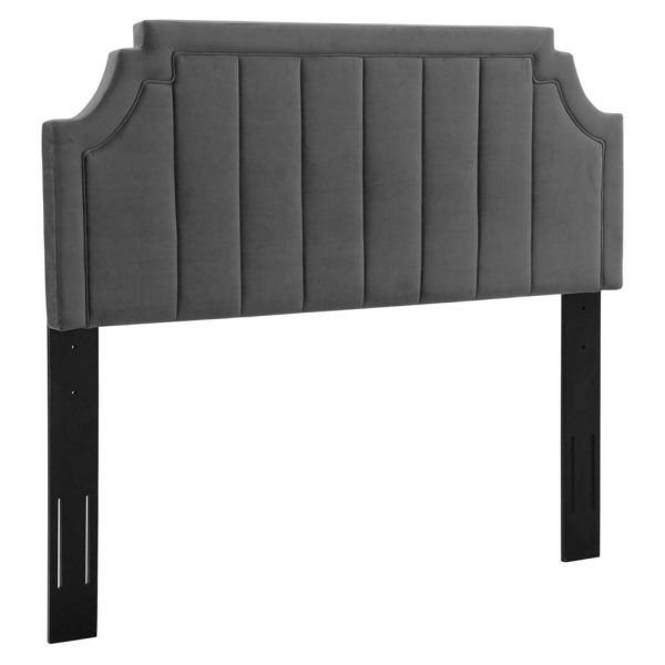 Channel Tufted Performance Velvet Twin Headboard  |  Headboards Bedroom Headboards