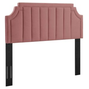 Channel Tufted Performance Velvet Twin Headboard  |  Headboards Bedroom Headboards