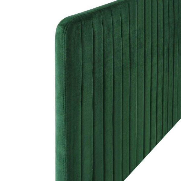 Channel Tufted Performance Velvet Twin Headboard  |  Headboards Bedroom Headboards