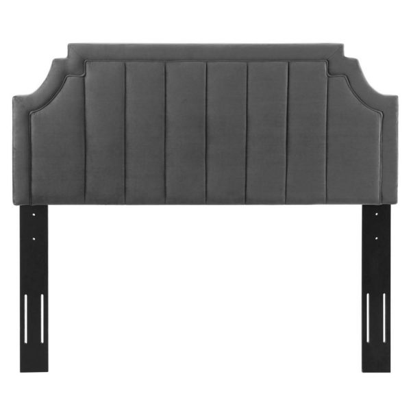 Channel Tufted Performance Velvet Twin Headboard  |  Headboards Bedroom Headboards