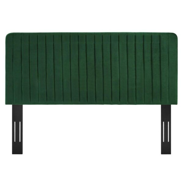 Channel Tufted Performance Velvet Twin Headboard  |  Headboards Bedroom Headboards