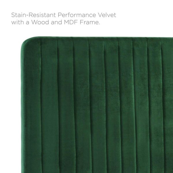 Channel Tufted Performance Velvet Twin Headboard  |  Headboards Bedroom Headboards