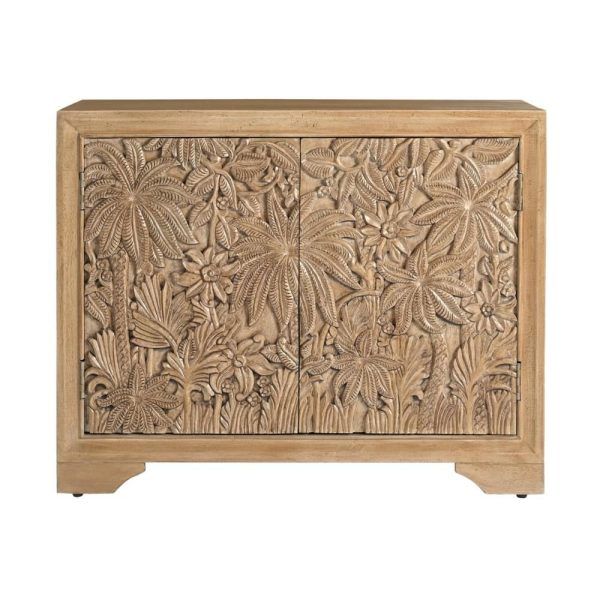 Coastal 2-Door Cabinet With Hand Carved Door Fronts  |  Accent Cabinets Accent Cabinets Accent Cabinets