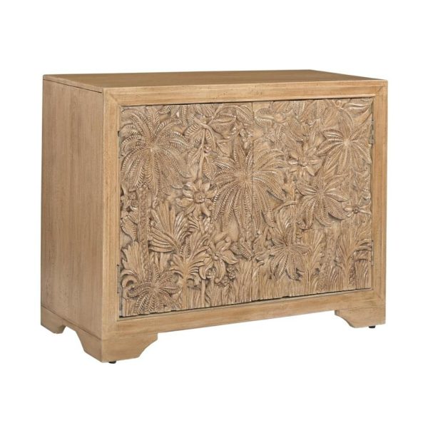 Coastal 2-Door Cabinet With Hand Carved Door Fronts  |  Accent Cabinets Accent Cabinets Accent Cabinets