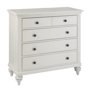 Coastal 4 Drawer Bedroom Chest With Off-White Finish  |  Chest Of Drawers Bedroom Chest Of Drawers