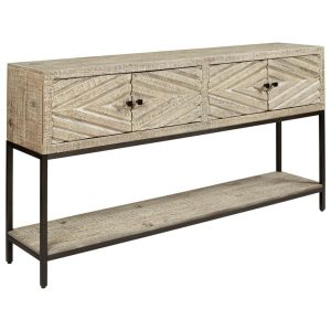 Console Sofa Table With Carved Door Fronts  |  Sofa Tables Living Room Sofa Tables