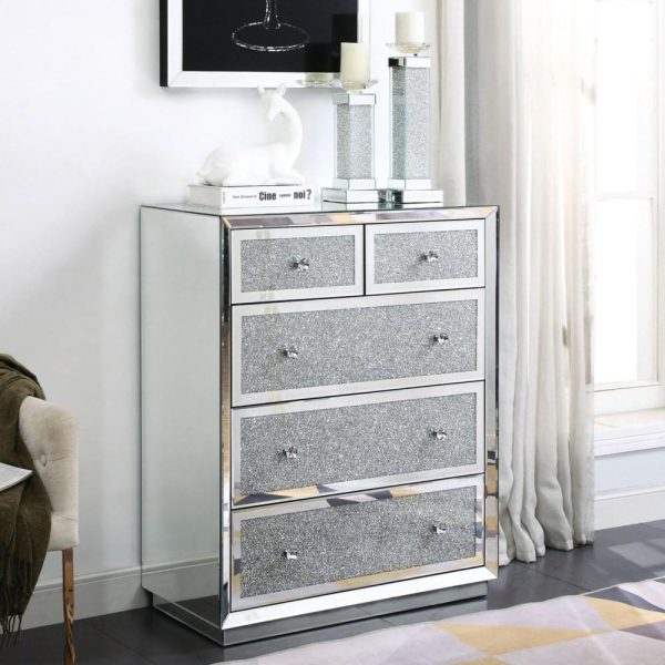 Console Table With Faux Crystal Drawer Fronts  |  Accent Cabinets Accent Cabinets Accent Cabinets