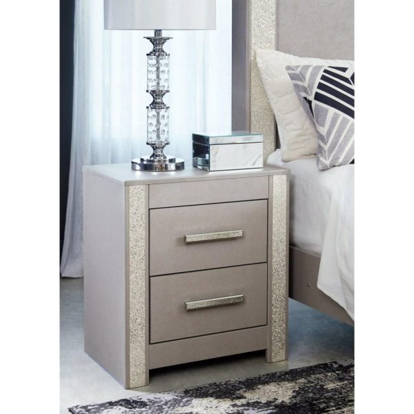 Contemporary 2-Drawer Nightstand  |  Nightstands Bedroom Nightstands