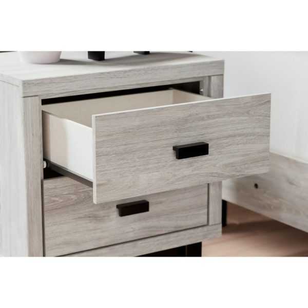 Contemporary 2-Drawer Nightstand  |  Nightstands Bedroom Nightstands