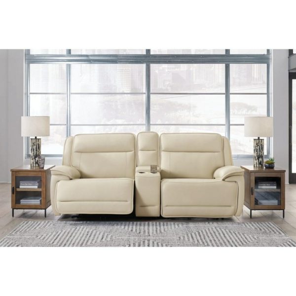 Contemporary 2-Piece Power Reclining Loveseat Sectional With Console  |  Reclining Loveseats Living Room Reclining Loveseats