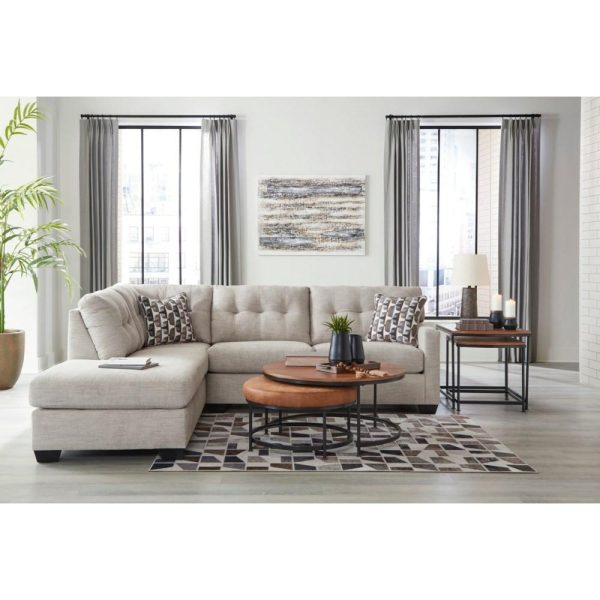 Contemporary 2-Piece Sectional Sofa With Left Facing Chaise  |  Sectional Sofas Living Room Sectional Sofas