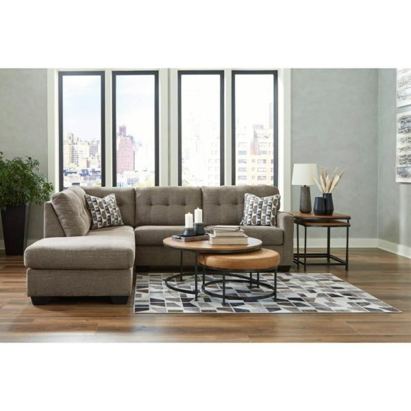 Contemporary 2-Piece Sectional Sofa With Left Facing Chaise  |  Sectional Sofas Living Room Sectional Sofas