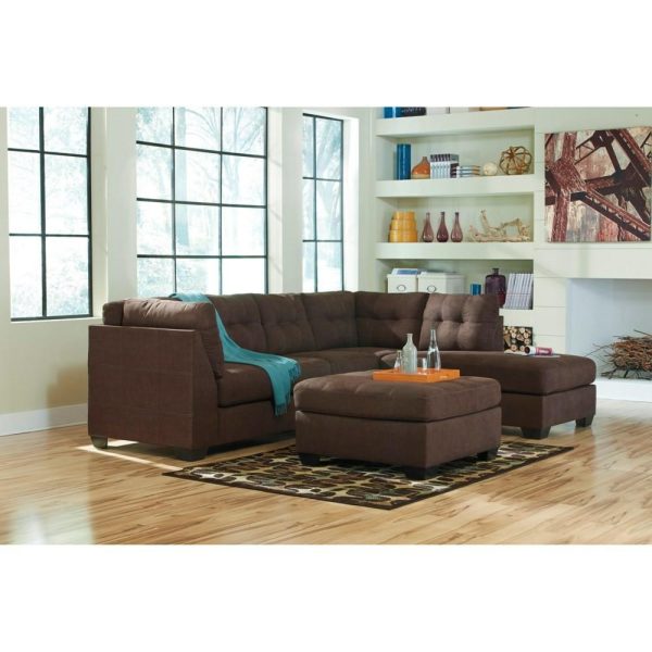 Contemporary 2-Piece Sectional With Right Chaise  |  Sectional Sofas Living Room Sectional Sofas