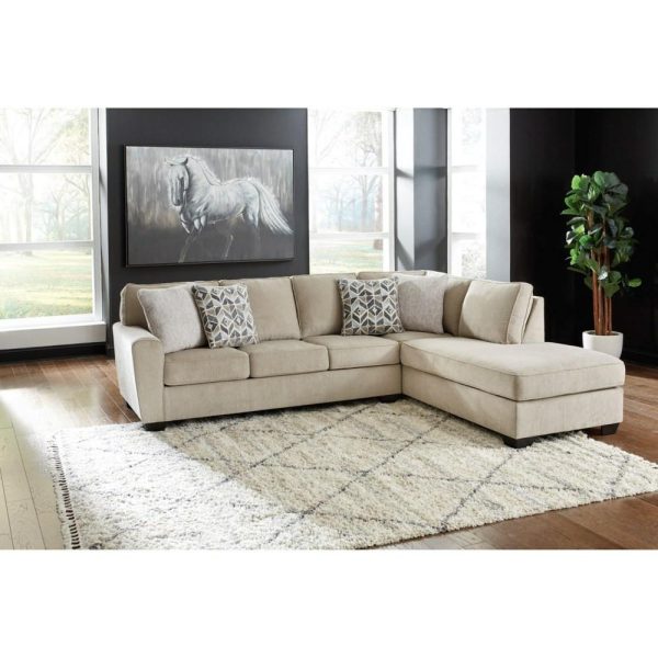 Contemporary 2-Piece Sectional With Right Chaise  |  Sectional Sofas Living Room Sectional Sofas