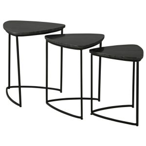 Contemporary 3-Piece Marble Top Accent Table Set  |  End & Side Tables End & Side Tables End & Side Tables