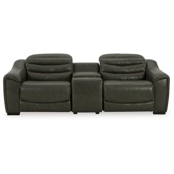 Contemporary 3-Piece Power Reclining Loveseat With Console  |  Reclining Loveseats Living Room Reclining Loveseats