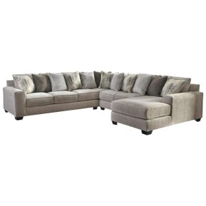 Contemporary 4-Piece Sectional With Right Chaise  |  Sofas Living Room Sectional Sofas