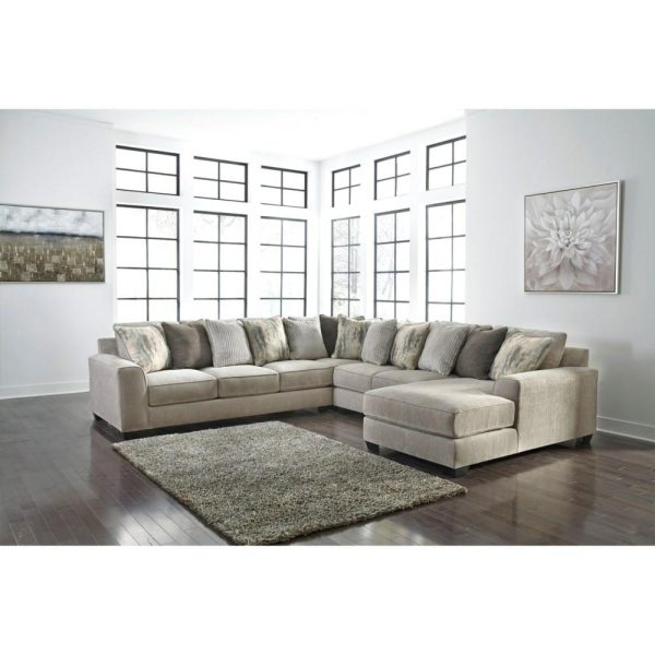 Contemporary 4-Piece Sectional With Right Chaise  |  Sofas Living Room Sectional Sofas